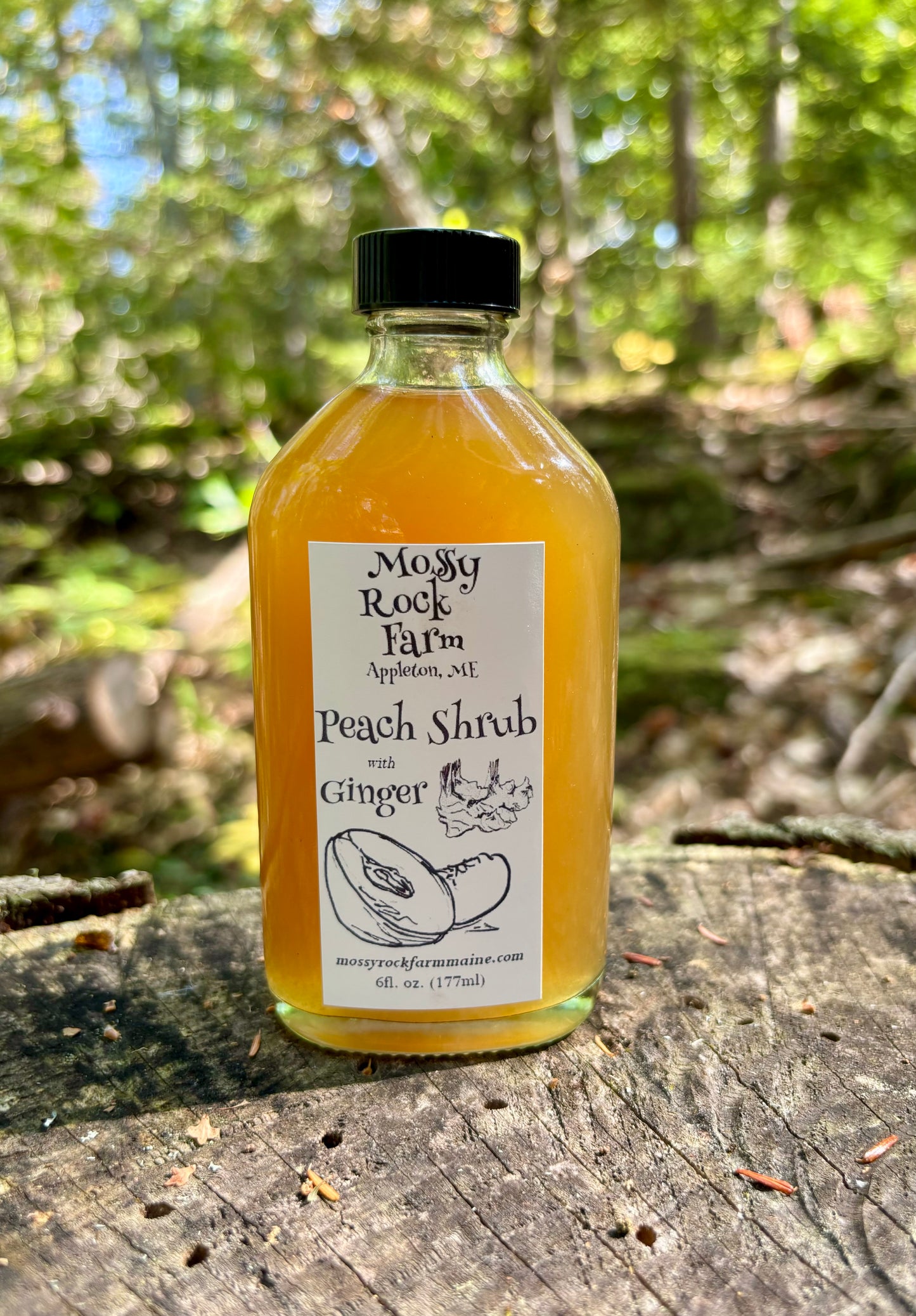 Peach and Ginger Shrub